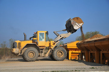 excavator at the construction site