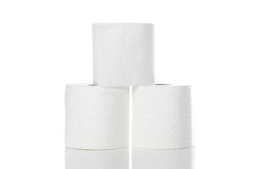 Clean white toilet paper