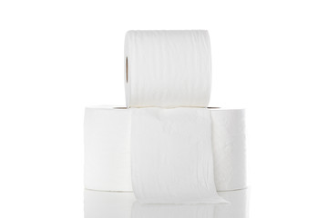 Clean white toilet paper