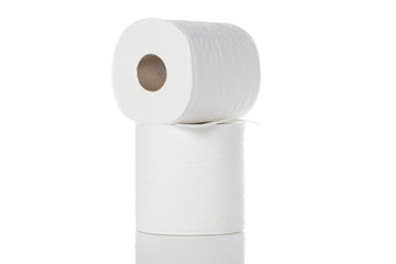 Clean white toilet paper