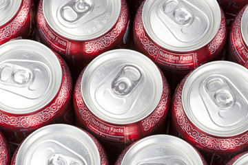 A group of soda cans