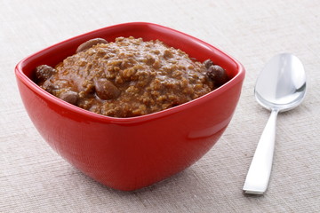 gourmet chili beans with extra lean beef