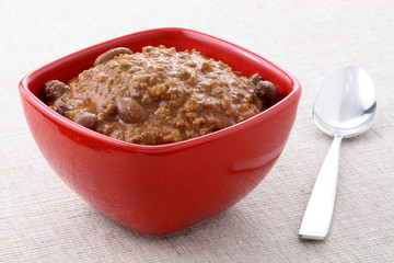 gourmet chili beans with extra lean beef