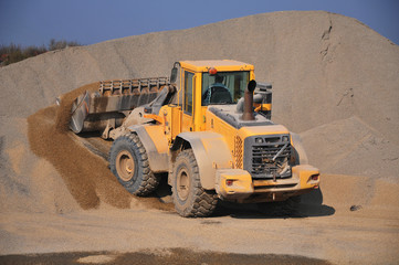 excavator at the construction site