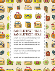 Fototapeta premium cartoon radio card.