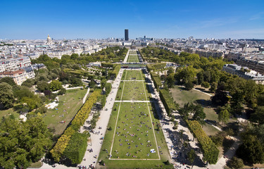 Le champ de mars vu de la tour Eiffel - Paris