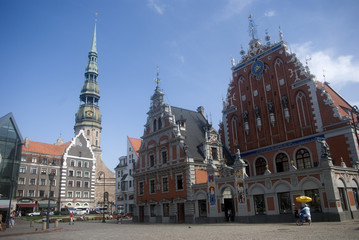 St. Peter's Church and the House of Blackheads, Riga, Latvia