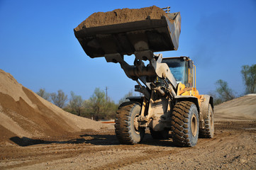 excavator at the construction site