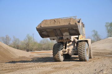 Obraz premium excavator at the construction site