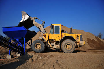excavator at the construction site