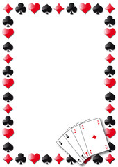 Spielkarten als Hintergrund