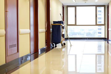 Empty corridor of hospital