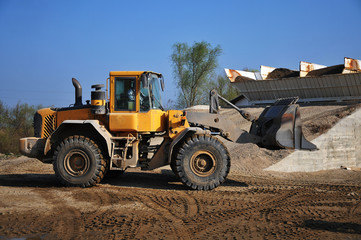 excavator at the construction site