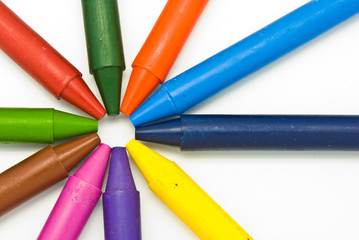 Naklejka premium Wax crayons