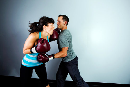 Man Punching Woman