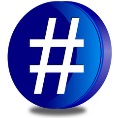 Fototapeta premium Hash glossy icon