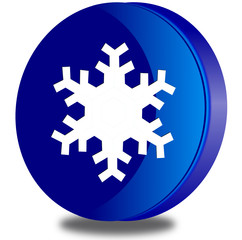 Obraz premium Snowflake glossy icon