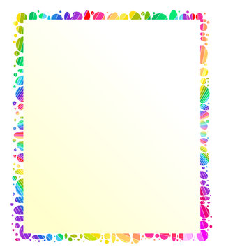 Psychedelic colourful frame/ message holder