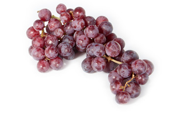 liegende Weinrebe mit roten Trauben