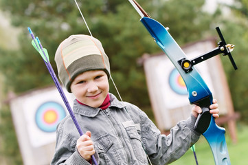 Child Archer with bow and arrows
