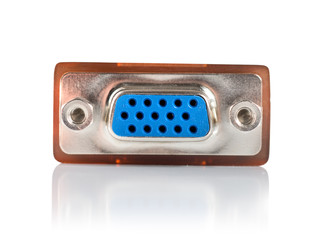 Fototapeta premium Monitor connector isolated
