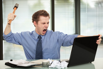 Angry businessman