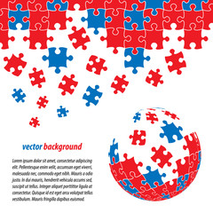 Puzzle pieces vector design