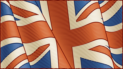 Obraz premium Vintage British Flag (close-up)