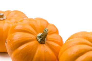 Fresh pumpkins isolated on white