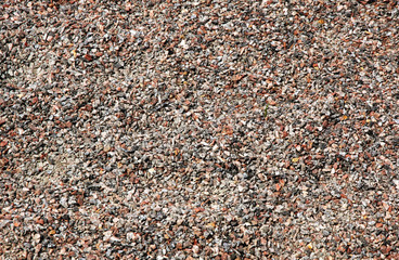 Background texture with many small stones (crushed gravel)