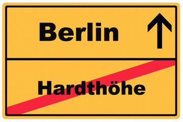 Obraz premium Schild Berlin Hardthöhe