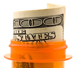 Money in the pill bottle
