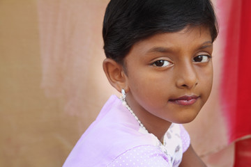 Portrait of Indian Little Girl