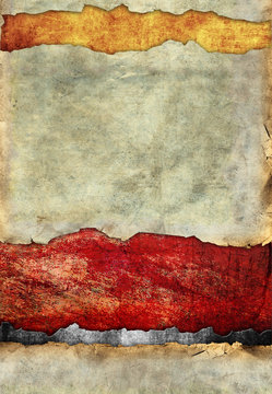 Grunge torn paper, color background