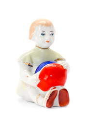 Porcelain ancient figurine