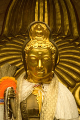 Golden statue  of Guan Yin Buddha 1.