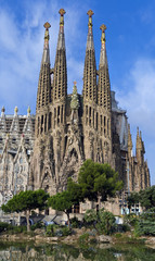 Fototapeta premium Facade Sagrada Familia Barcelona Spain