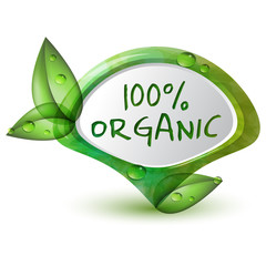 Simbolo 100% biologico - Green 100% organic symbol
