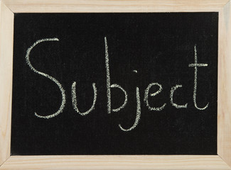 Board with SUBJECT