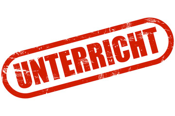 Grunge Stempel rot UNTERRICHT