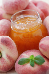 Fototapeta na wymiar peaches marmalade