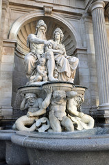 Obraz premium brunnen bei der albertina
