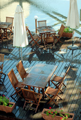 restaurant on a terrace in port olimpic, barcelona - 33892445
