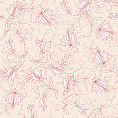 Seamless abstract  floral  background