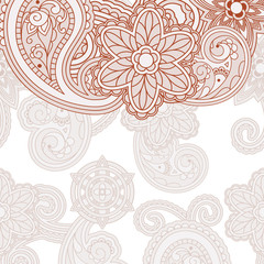 Fototapeta na wymiar vector paisley background with frame for your text