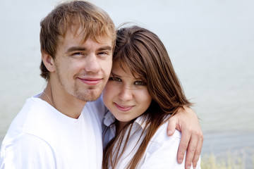 Fototapeta premium Young couple in the nature