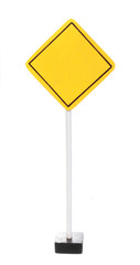 blank road sign isolated on white