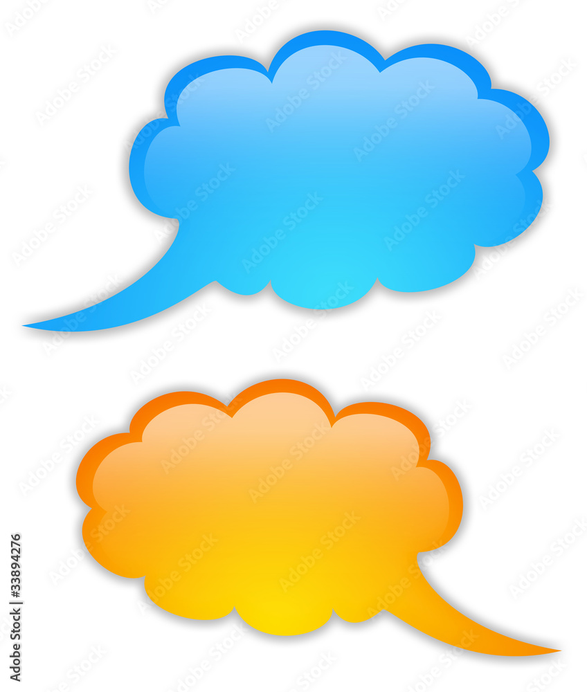Canvas Prints glossy speech bubbles set
