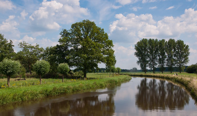 Dutch landscape: a view over the river Mark
