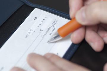 Prepare to write a check